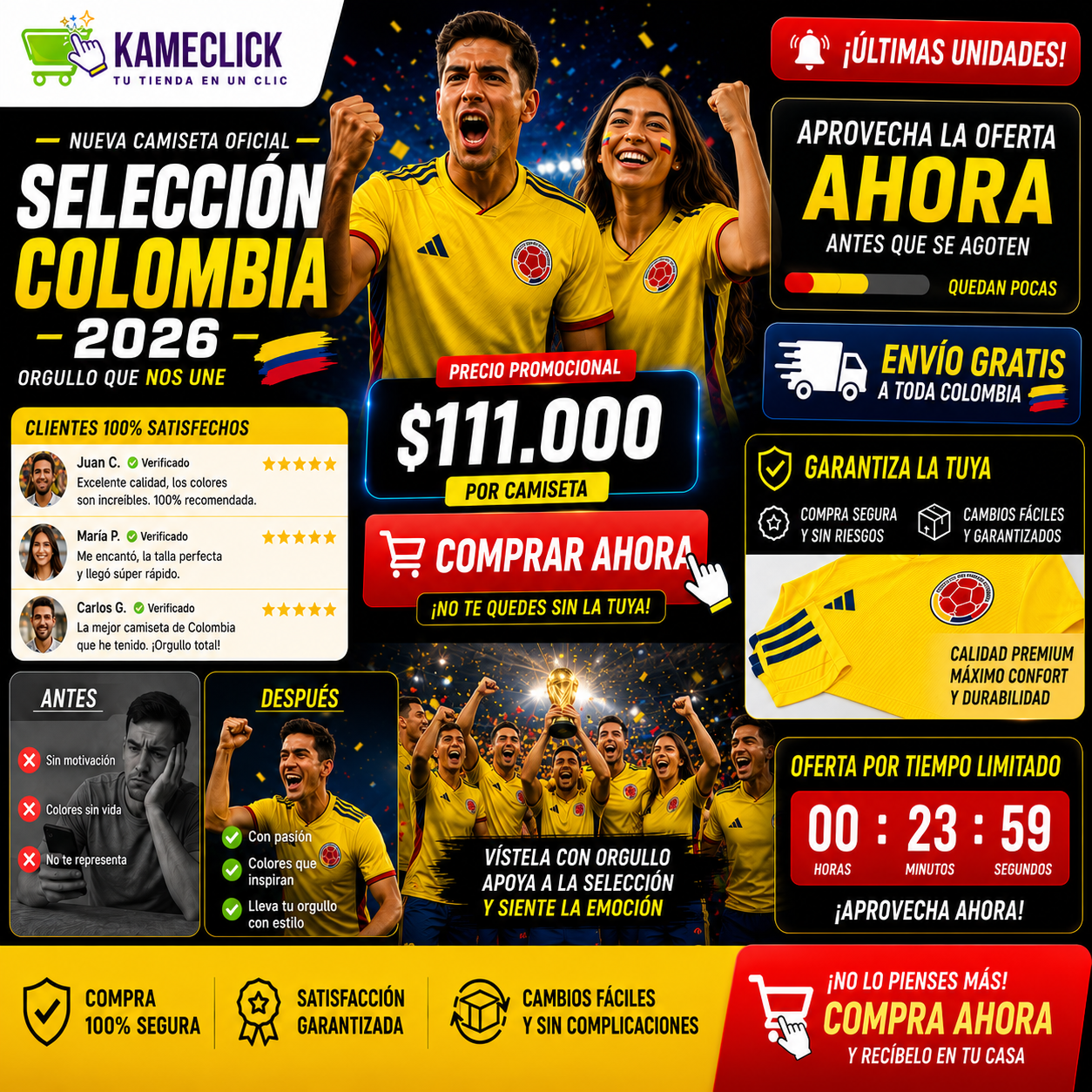 Camiseta Selección Colombia 2026